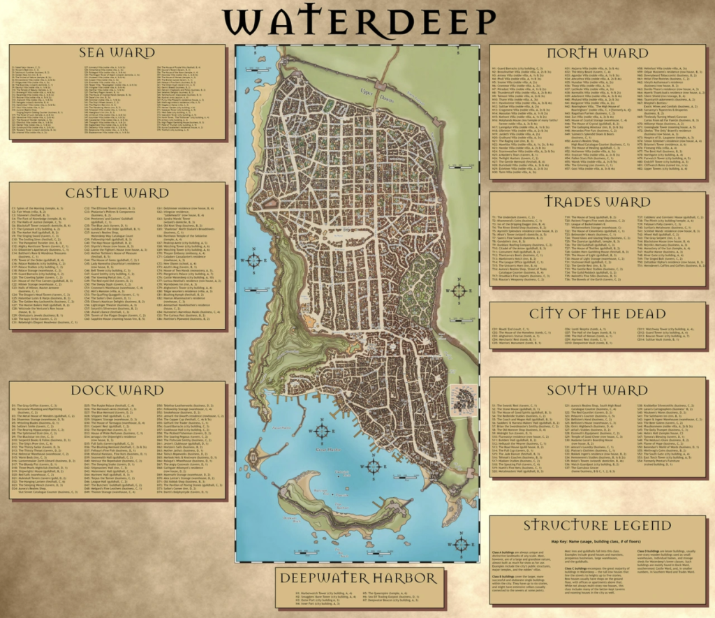 Map of Waterdeep